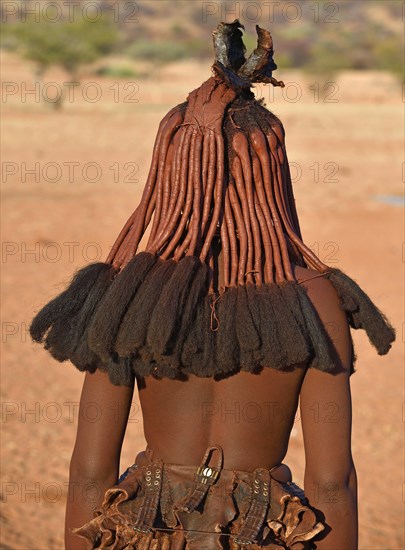 Hair ornaments of a young married Himbafrau