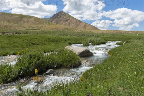 River along the Road to Song Kol Lake