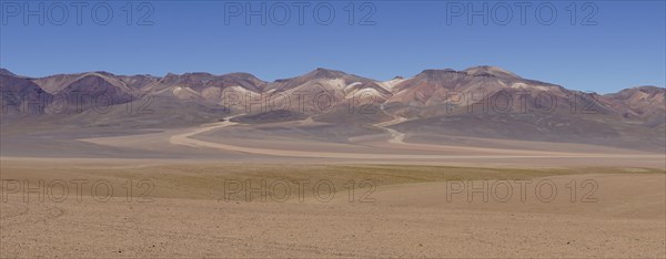 Pastel-coloured mountains on the Andean plateau