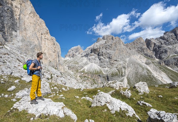 Hiker at the Rosengarten-Group Conversion