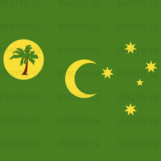 Official national flag of the Cocos Islands or Keeling Islands