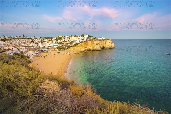 Overview with beach and cliff