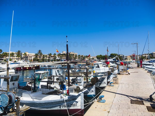 Port with fishing boats