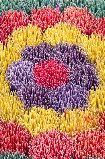 Colourful incense sticks