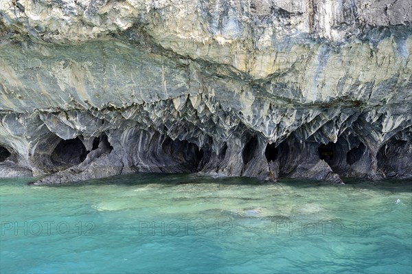 Bizarre rock formations of the marble caves