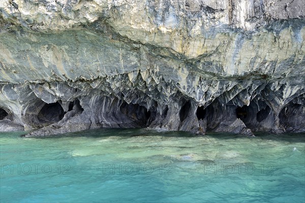 Bizarre rock formations of the marble caves