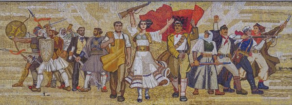Mosaic Shqiptaret at the National Museum of History
