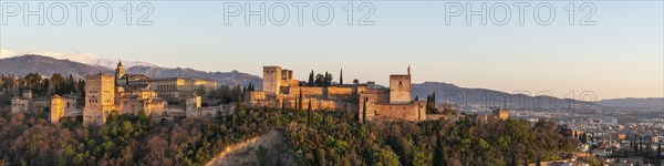 View of Alhambra in the evening light