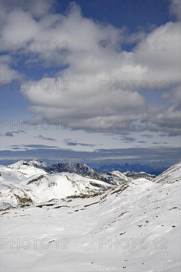 View from the Hochtor to the Glockner group with Schwarzkopf 2765 m