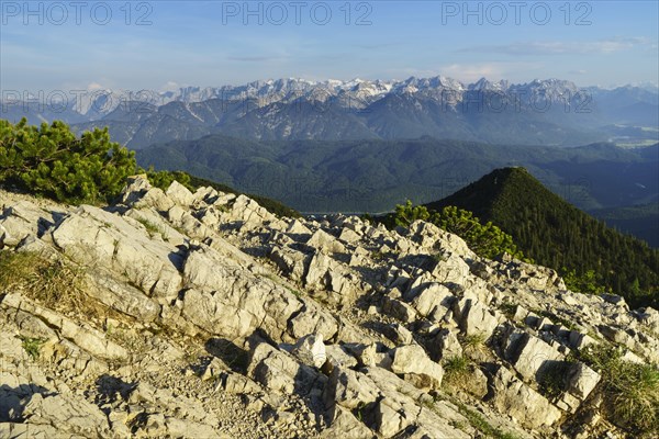 View from Herzogstand to the Karwendel Mountains and the Soierngruppe