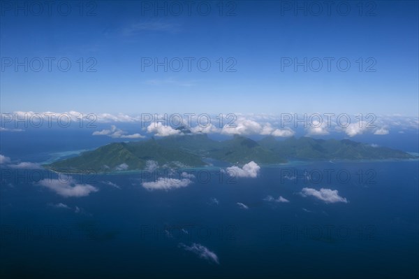Aerial of the island of Moorea