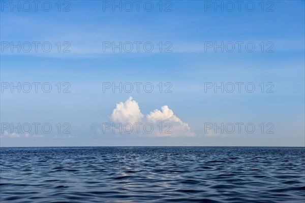 View over blue sea