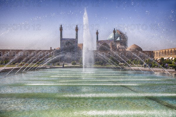 Fountain in front of Jameh Mosque of Isfahan