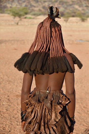 Hair ornaments of a young married Himbafrau