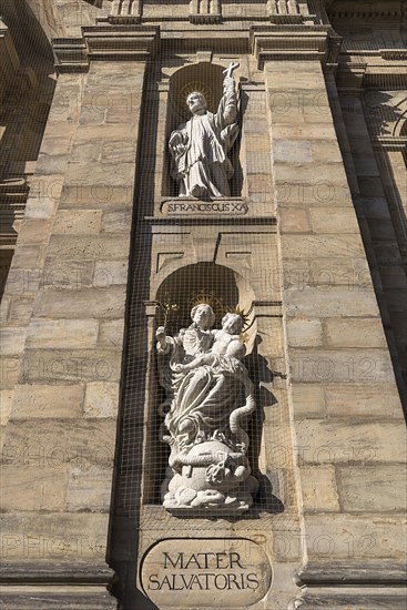 Sculptures of Maria Immaculata and St. Francis at St. Martins Church