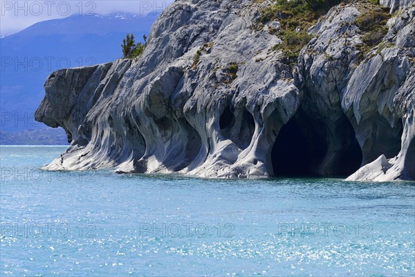 Bizarre rock formations of the marble caves