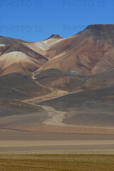 Pastel-coloured mountains on the Andean plateau