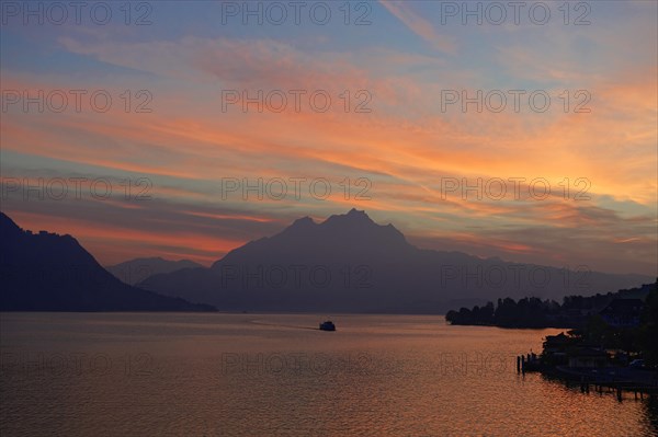 Mount Pilatus seen from Lake Lucerne