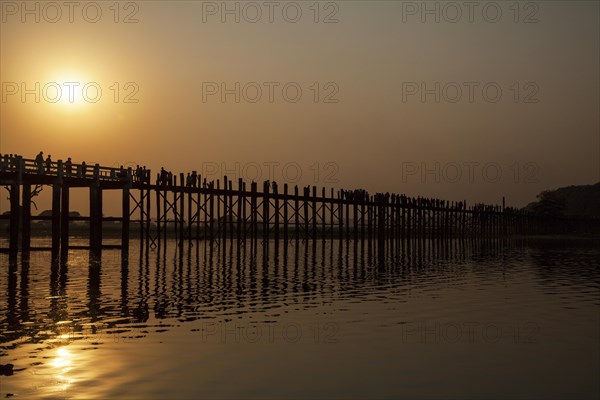 Sunset over U Bein Bridge