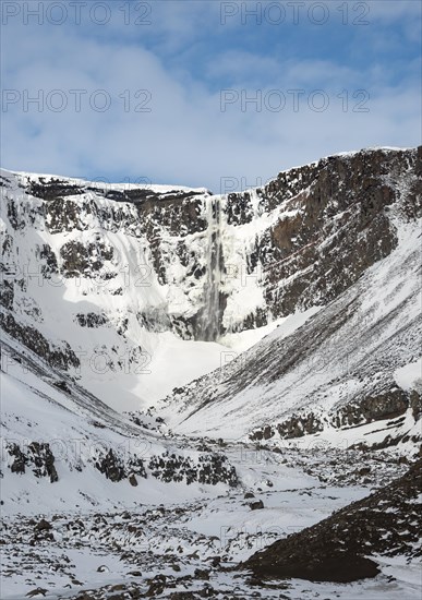 Hengifoss Waterfall