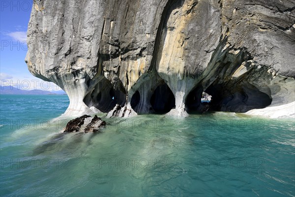 Bizarre rock formations of the marble caves