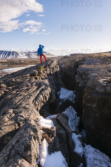 Man looking out