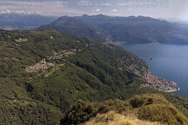 View of Monte Morissolo to Trarego-Viggiona and Lago Maggiore