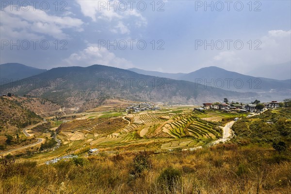 View of Lobesa and rice terraces