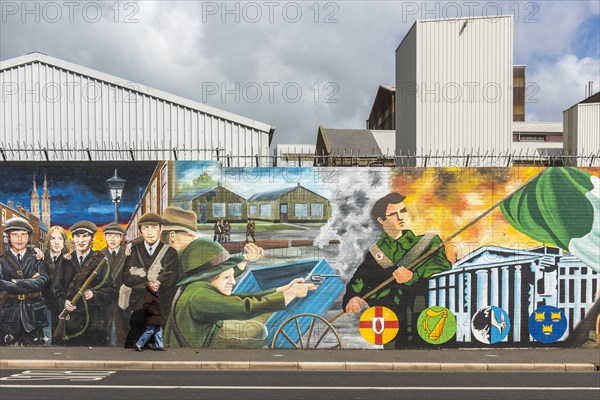 Political graffiti on wall in West Belfast