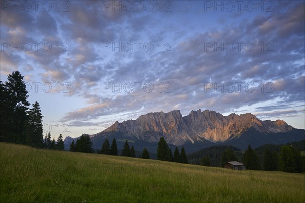 Latemar massif with alpine hut