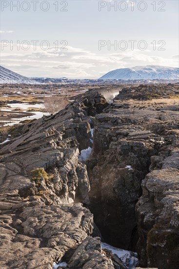 Continental rift between North American and Eurasian Plate