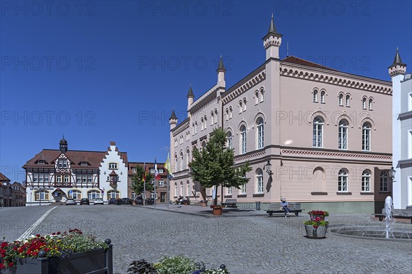 Market square with town hall from 1810