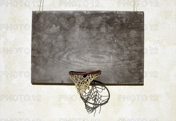 Basketball hoop on a board