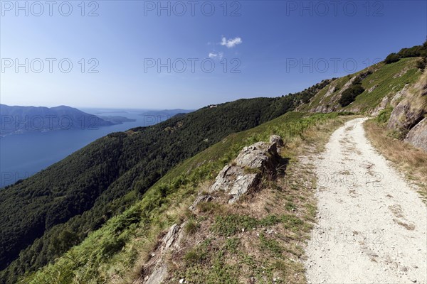 Hiking trail to Monte Morissolo on Lago Maggiore