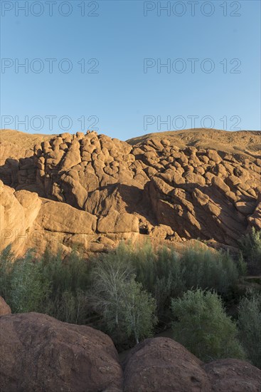 Red rock formations in the Dades Valley