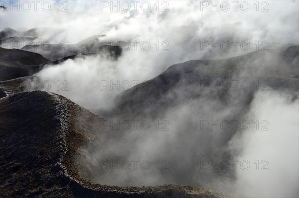 Fumaroles at the highest geothermal field in the world