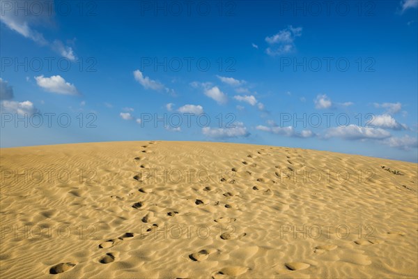 Sand dunes and blue sky