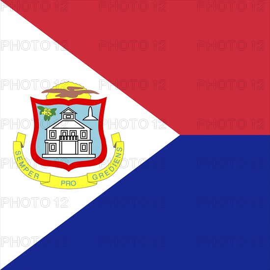 Official national flag of Dutch part Sint Maarten