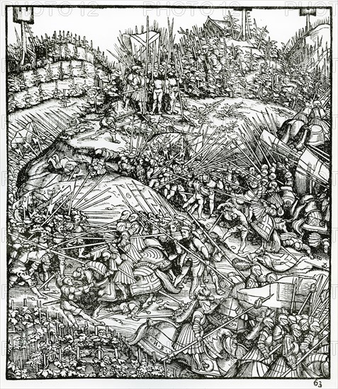 Lansquenets in battle