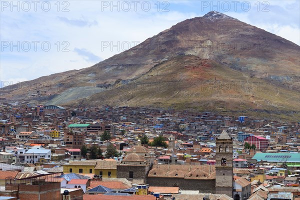 City view with silver mountain Cerro Rico