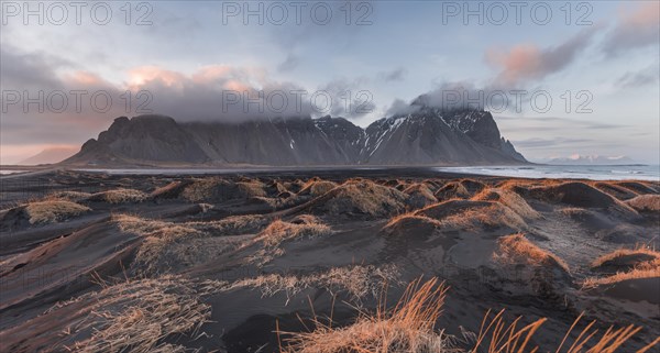 Evening atmosphere at the lava beach