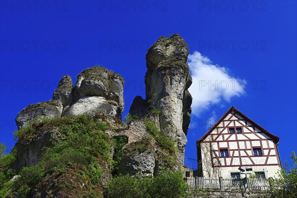 Old half-timbered house on Jurafelsen