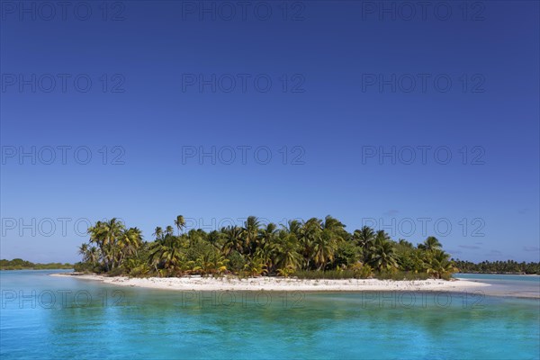 Solitary island in lagoon