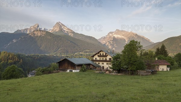 Mountain massif with Watzmann and Hochkalter