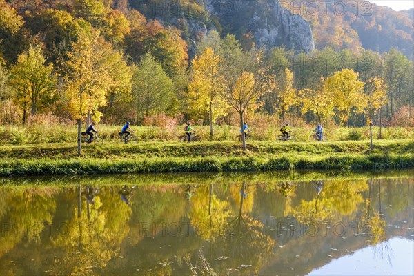 Cyclist at the Ludwig-Danube-Main-Canal