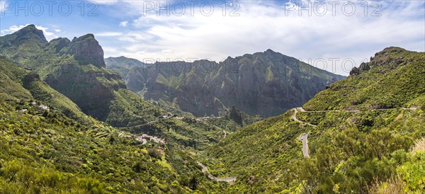 View of the village of Masca and the Barranco de Masca