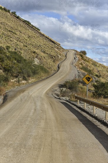 Section of the Carretera Austral with curves