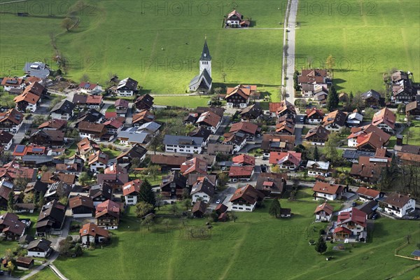 View of Bad Oberdorf in the Ostrachtal