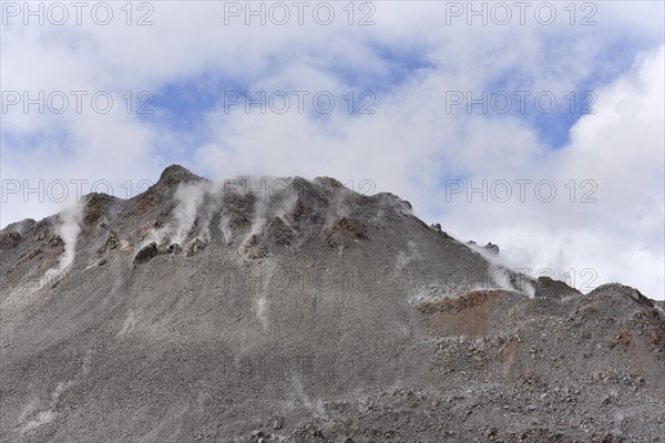 Smoking crater of the volcano Chaiten