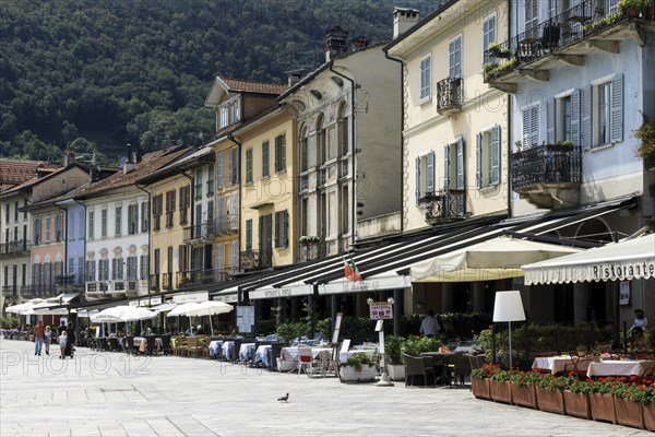 Colourful houses and restaurants on the promenade